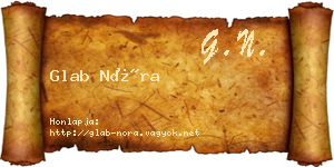 Glab Nóra névjegykártya