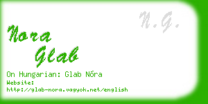 nora glab business card