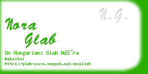 nora glab business card